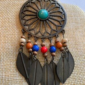 Dream catcher earrings. Bright and colorful.